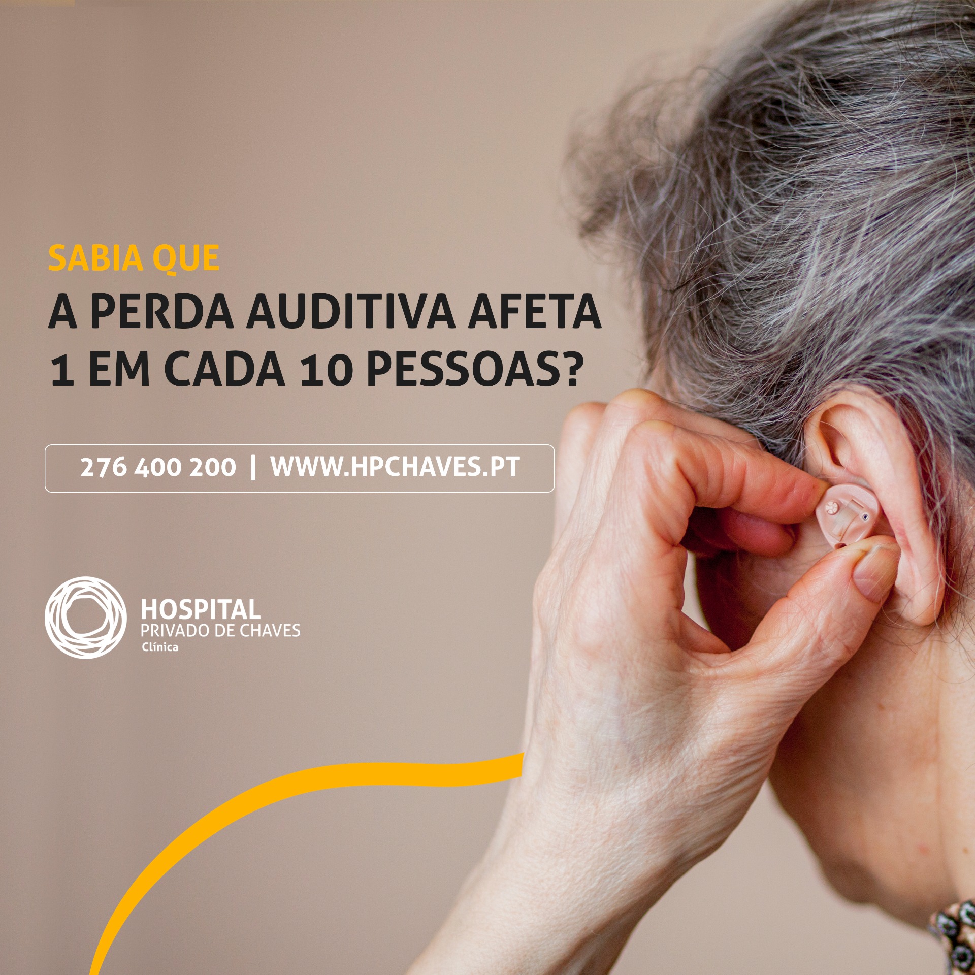 Sabia que a perda auditiva afeta 1 em cada 10 pessoas?